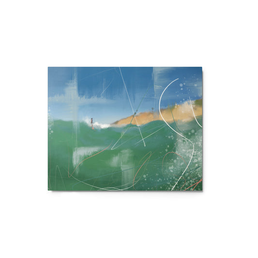 Stone Steps Surfer Metal Print