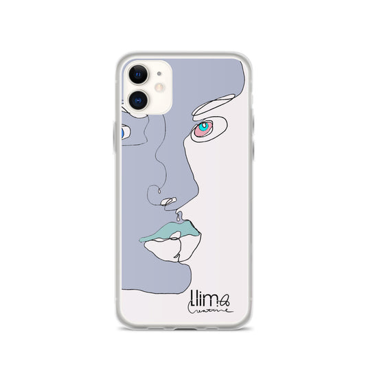 Minimalist Line Portrait iPhone Case