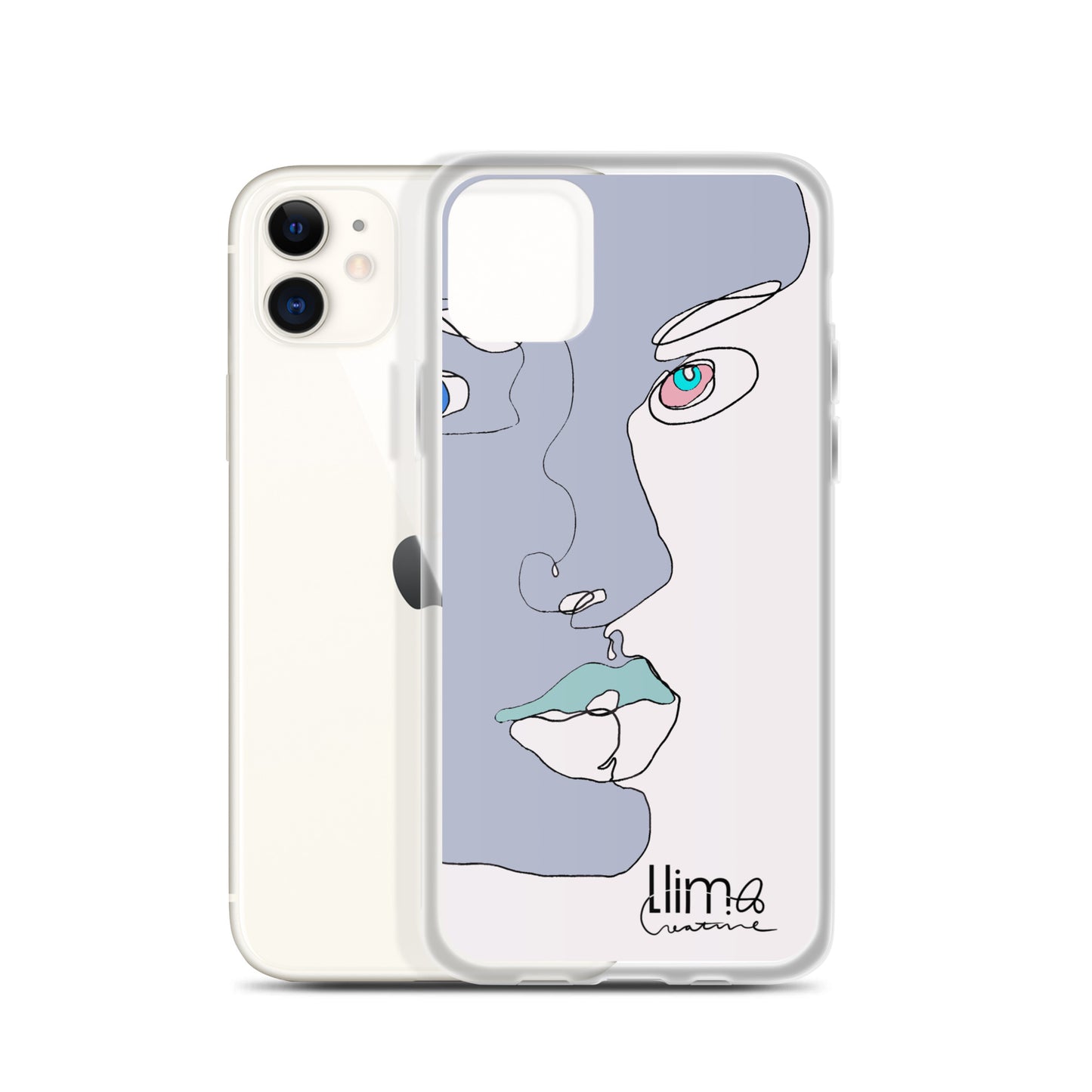 Minimalist Line Portrait iPhone Case