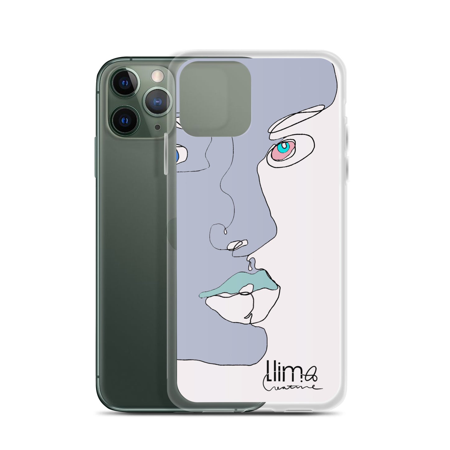 Minimalist Line Portrait iPhone Case