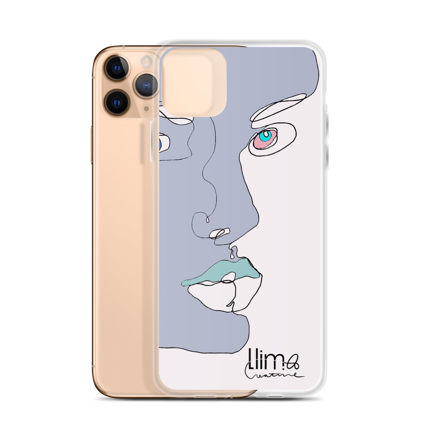 Minimalist Line Portrait iPhone Case