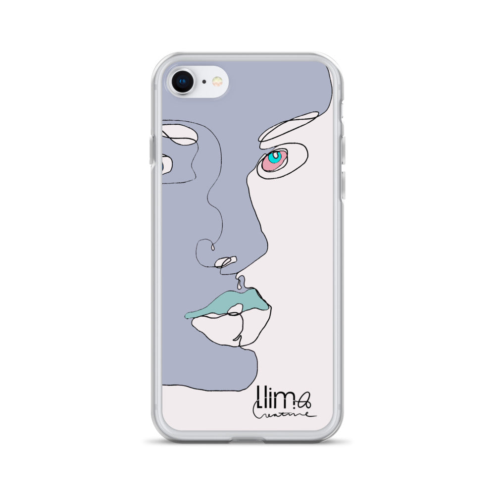 Minimalist Line Portrait iPhone Case