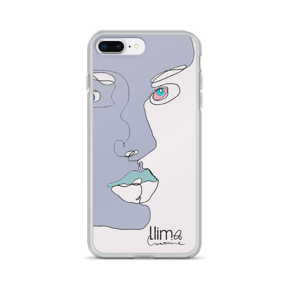 Minimalist Line Portrait iPhone Case