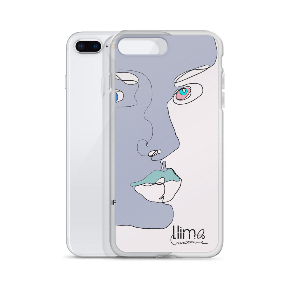 Minimalist Line Portrait iPhone Case