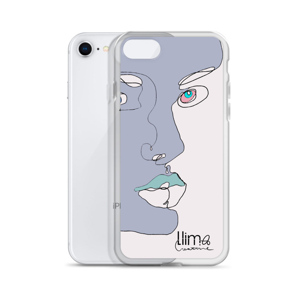 Minimalist Line Portrait iPhone Case