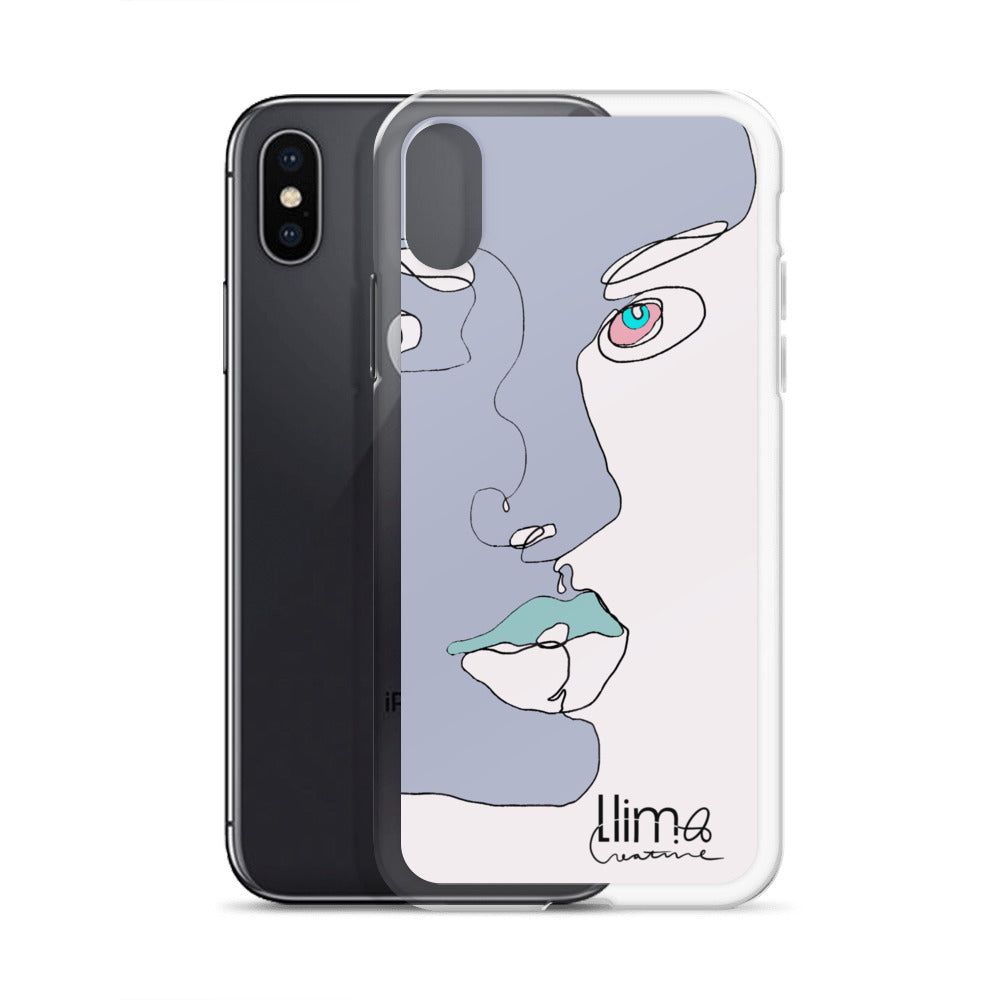Minimalist Line Portrait iPhone Case