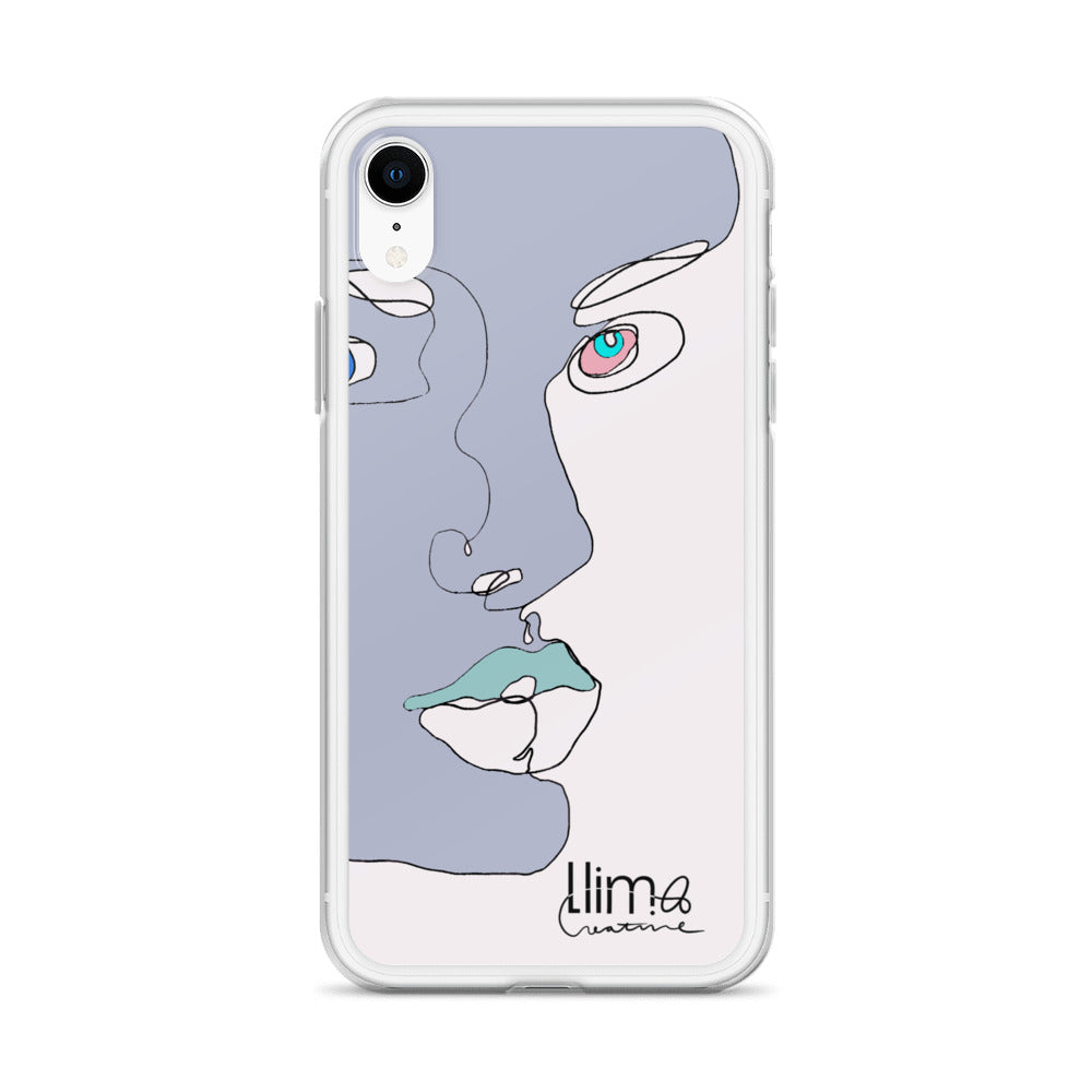 Minimalist Line Portrait iPhone Case