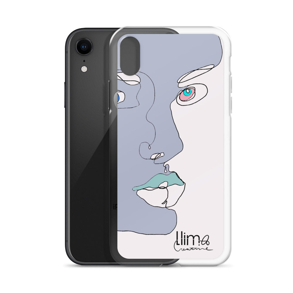 Minimalist Line Portrait iPhone Case