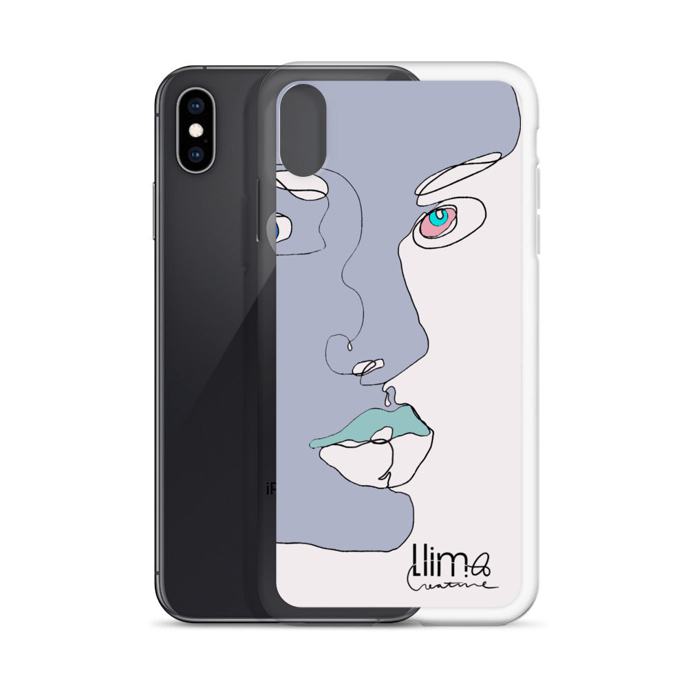 Minimalist Line Portrait iPhone Case