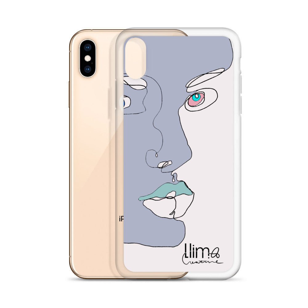 Minimalist Line Portrait iPhone Case