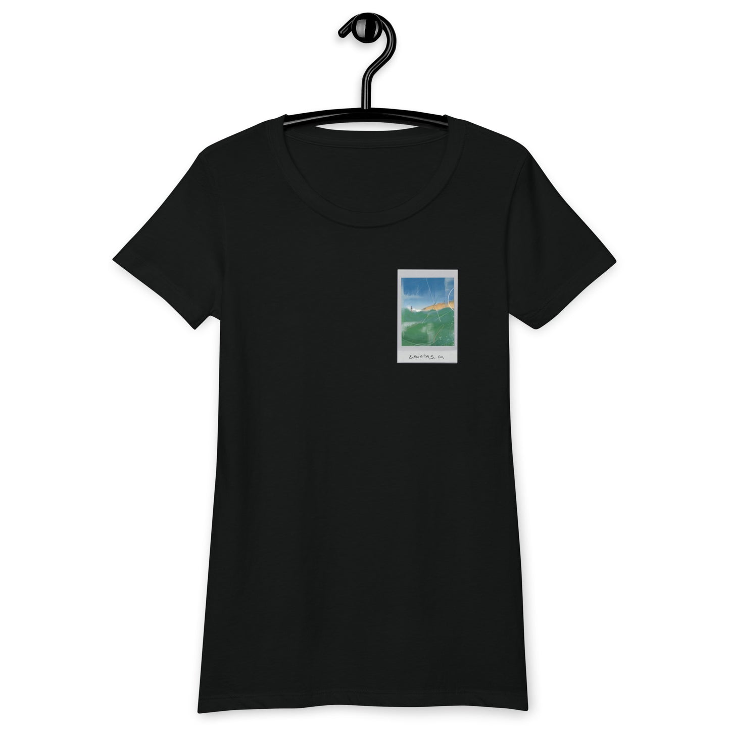 Encinitas Surfer Polaroid Fitted T-shirt
