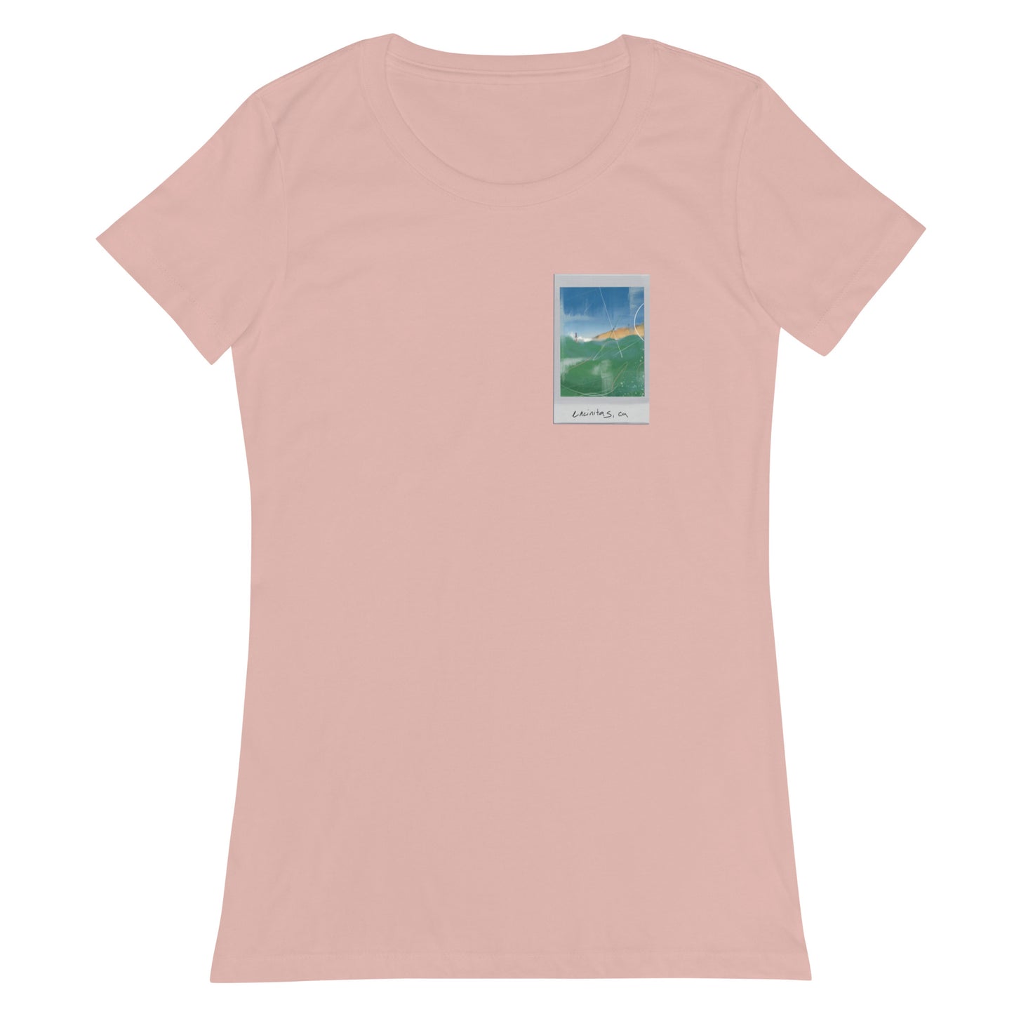 Encinitas Surfer Polaroid Fitted T-shirt
