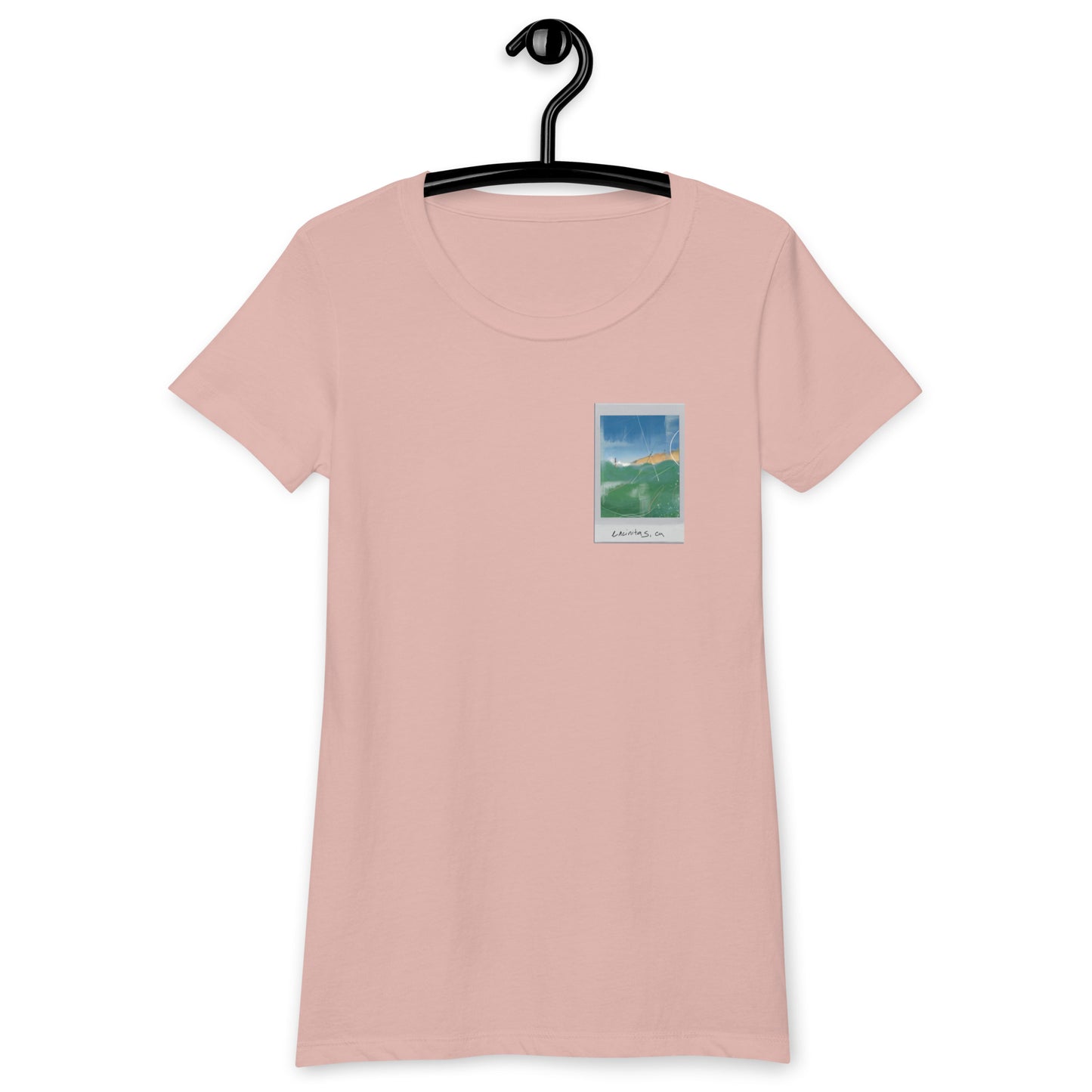 Encinitas Surfer Polaroid Fitted T-shirt