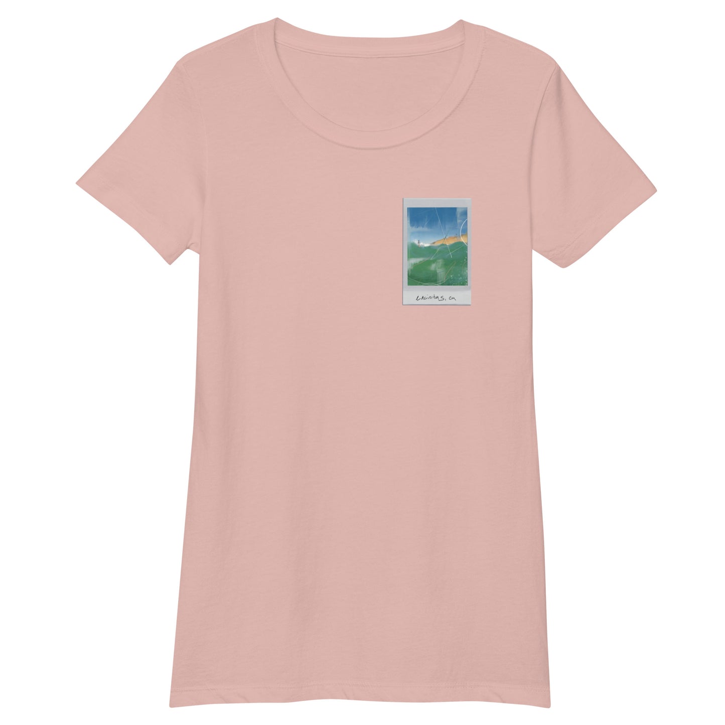 Encinitas Surfer Polaroid Fitted T-shirt