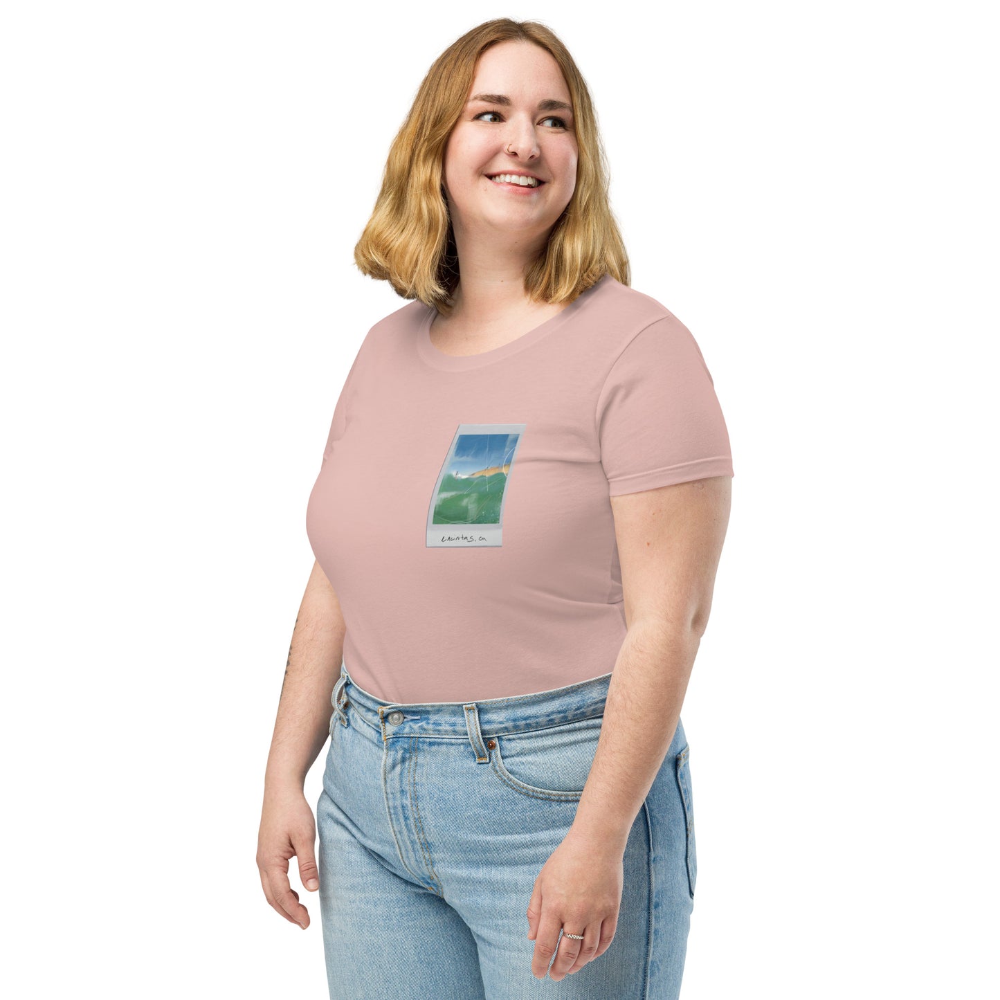 Encinitas Surfer Polaroid Fitted T-shirt