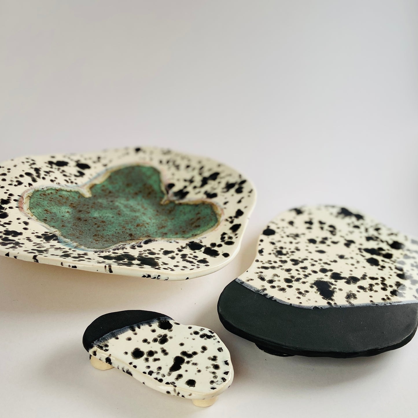 Green and Black Speckle Bowl