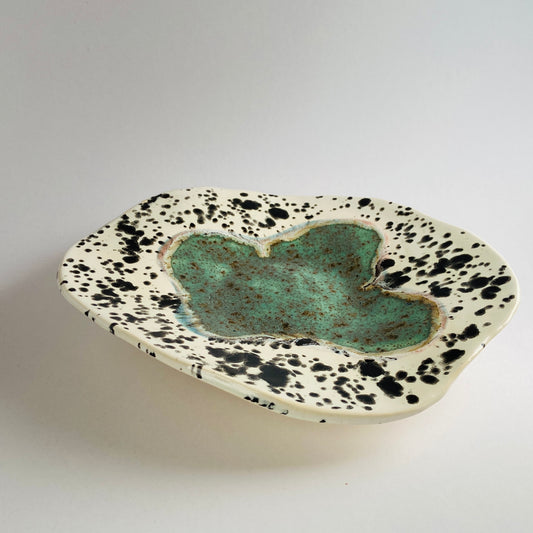 Green and Black Speckle Bowl