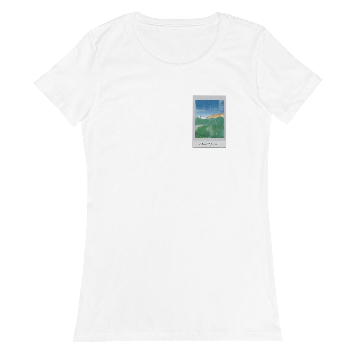 Encinitas Surfer Polaroid Fitted T-shirt